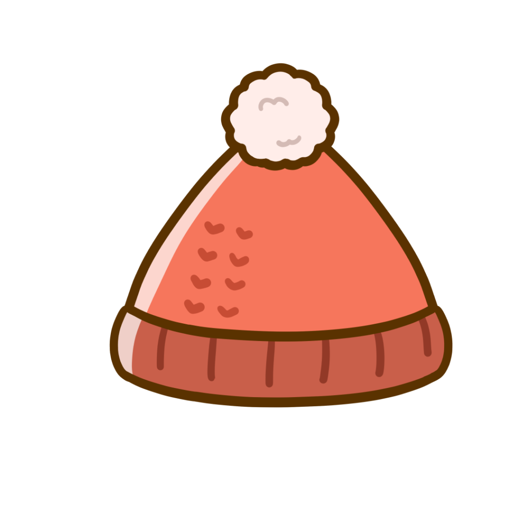 毛糸　ニット帽　赤